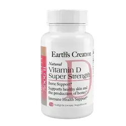 Natural Vitamin D Super Strength 5000IU 30 Softgels _ Earth's Creaton
