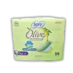 Feminine sanitary pads, large size, 56 count