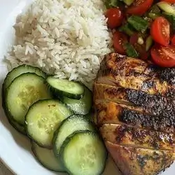 Chicken Breast On Rice With Vegetables