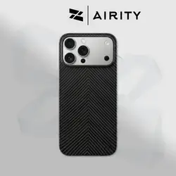 Airity Kevlar Bamboo Weaving Case for iPhone 17 Pro Max - Black