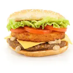 Cheese Meat Burger With Chicken