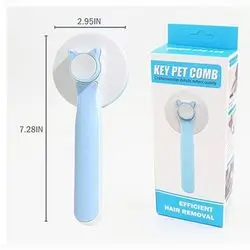 Key Pet Comb Self-Cleaning Slicker Brush