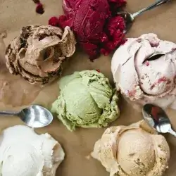 Ice Cream Dish 6 Flavors