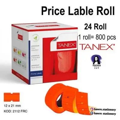 TANEX price Label roll (24 roll) orange