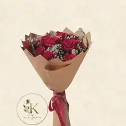 Red Rose & Gypsophila Bouquet