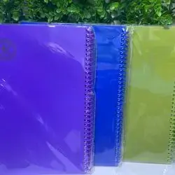 Plastic colors notebook book - 2 parts -A4 - colour for boy
