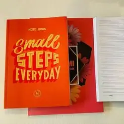 2 English handwriting notebooks, size A4 + A5 -  colors for girls