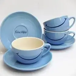Tchibo Feine Milde Cup & Saucer - Light Blue - 1 Cup