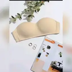 Bandeau Bra With Adjustable Strap - Small