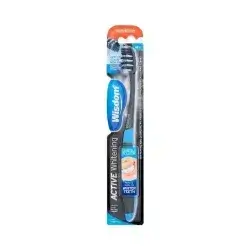 wisdom active whitening toothbrush medium blue