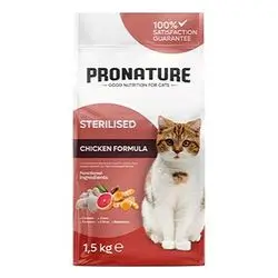 Pronature Sterilised Dry Cat Food - Chicken, 1.5 kg