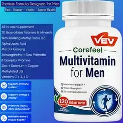 Multivitamin for Men, Mens Multivitamins and Minerals, Vitamin A, C, D, B Complex, Magnesium, Zinc, Selenium, Copper & More, Ashwagandha, Maca, Ginseng, Saw Palmetto, Daily Health & Nutrition Support, 120 Capsules Multivitamin 