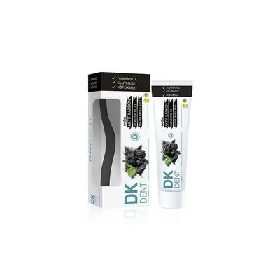 Dkdent Vegan Activated Carbon Fluoride-Free Toothpaste 75 Ml With Toothbrush Gift