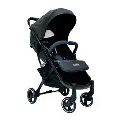 Lightweight Push-Lock Baby Stroller with Basket - Black