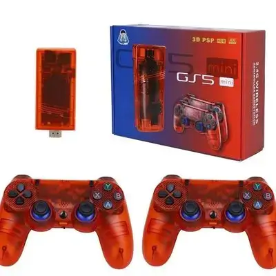 GS5 Mini Game Stick console with a transparent red design/ normal quality