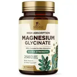 Magnesium Glycinate 250mg 60 Tablets Natures Nutrition
