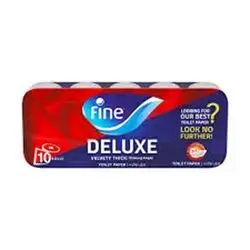 Fine Toilet Deluxe 3-Ply 6 X (1 X 10 Rolls)