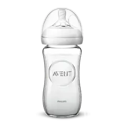 Avent Natural Response Glass Baby Bottle 1m+ 240ml _ PHILIPS