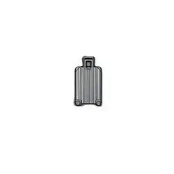 suitcase white metal sticker