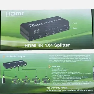 1 device to 4 LCD HDMI / 4K 1×4 Splitter