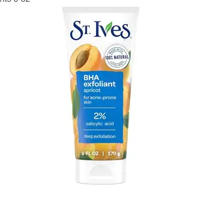 St. Ives Acne Control Face Scrub Deeply Exfoliates and Prevents Acne for Smooth, Glowing Skin Apricot Made with Oil-Free Salicylic Acid Acne Medication, Made with 100% Natural Exfoliants 6 oz