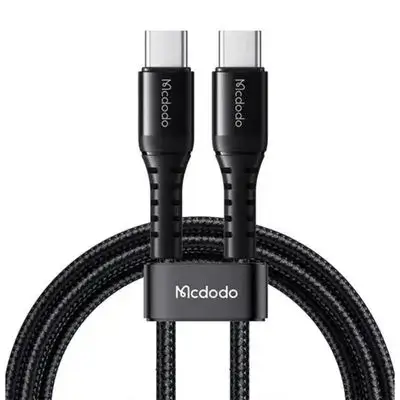 Mcdodo CA-5640 USB-C to USB-C Fast Charging Cable – 60W PD, 0.2 m, Black