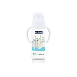 Orthodontic Cleft Lip Narrow Neck Feeding Bottle 240ml (+6) with Handle - White