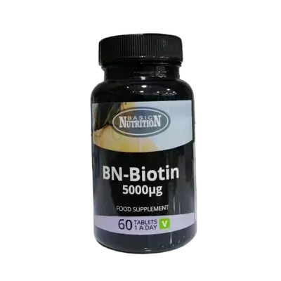 BN-Biotin 5000mcg 60 Tablets _ BASIC NUTRITION