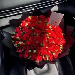 Natural Red Baby Rose Bouquet