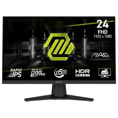Msi MAG 244F 24 Inch 200Hz 0.5Ms FHD Rapid IPS FreeSync Premium Gaming Monitor