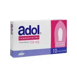Adol Paracetamol 125 mg Suppositories - 10 Suppositories