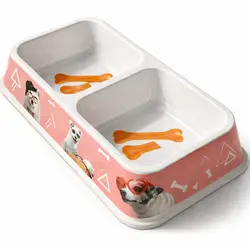 Dual Plastic Bowl