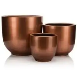 Terracotta Geranium Flower Pot No:6-Copper
