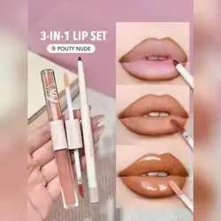 SHEGLAM Soft 90'S Glam Lip Liner And Lip Duo Set-Pouty Nude