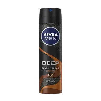 Deep Black Carbon Espresso 48H Anti-Perspirant Spray 150ml _ NIVEA