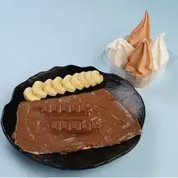 Half Chocolate And Kinder Crepe
