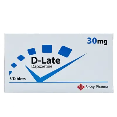 D-Late (Dapoxetine 30mg) 3 Tablets _ Savvy Pharma