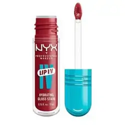 NYX Professional Makeup Lip IV Hydrating Gloss Stain, Lip Gloss, Up to 12HR Hydration, High Pigment, Wet Shine Finish, Bubblegum Burst