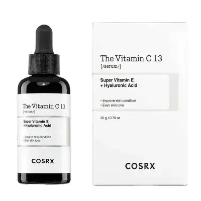 COSRX Pure Vitamin C 13% Serum with Vitamin E & Hyaluronic Acid, Brightening & Hydrating Facial Serum for Dark Spots, Fine Lines, Uneven Skin tone, 0.67fl.oz20ml, Animal Testing-Free, Korean Skincare