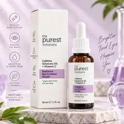 The Purest Solutions Caffeine Solutions 5% + Vitamin C Radiance Eye Contour Serum – 30 mL