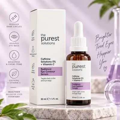The Purest Solutions Caffeine Solutions 5% + Vitamin C Radiance Eye Contour Serum – 30 mL