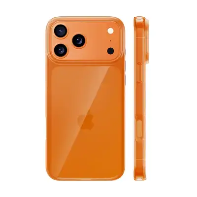 keephone Apple iPhone 17 Pro Max Compatible Soft Back Matte Slim Non-Slip Scratch-Resistant Case, Orange