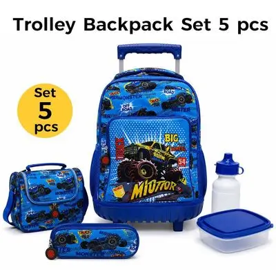 Trolley Bag School Set 5pcs