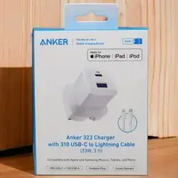 Anker 33w charger with USB-C Lightning cable