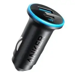 Anker 323 USB-C / USB  Car Charger Adapter, 52.5W Cigarette Lighter Charger with 30W PowerIQ 3.0 Fast Charging for iPhone
