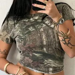 INAWLY Plus Size Women Casual T-Shirt - L