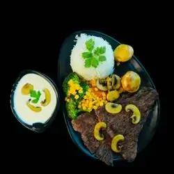 Meat Steak With Rice