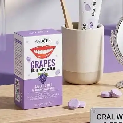 Sadoer Grapes Toothpaste Tablet (30 Tablets)