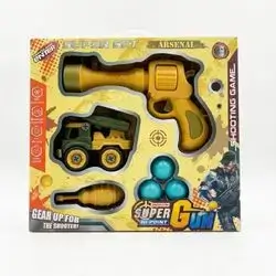 Kids' Pistol Gun & Transport Truck Toy Set