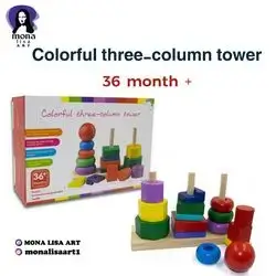 Colourful Three-column tower